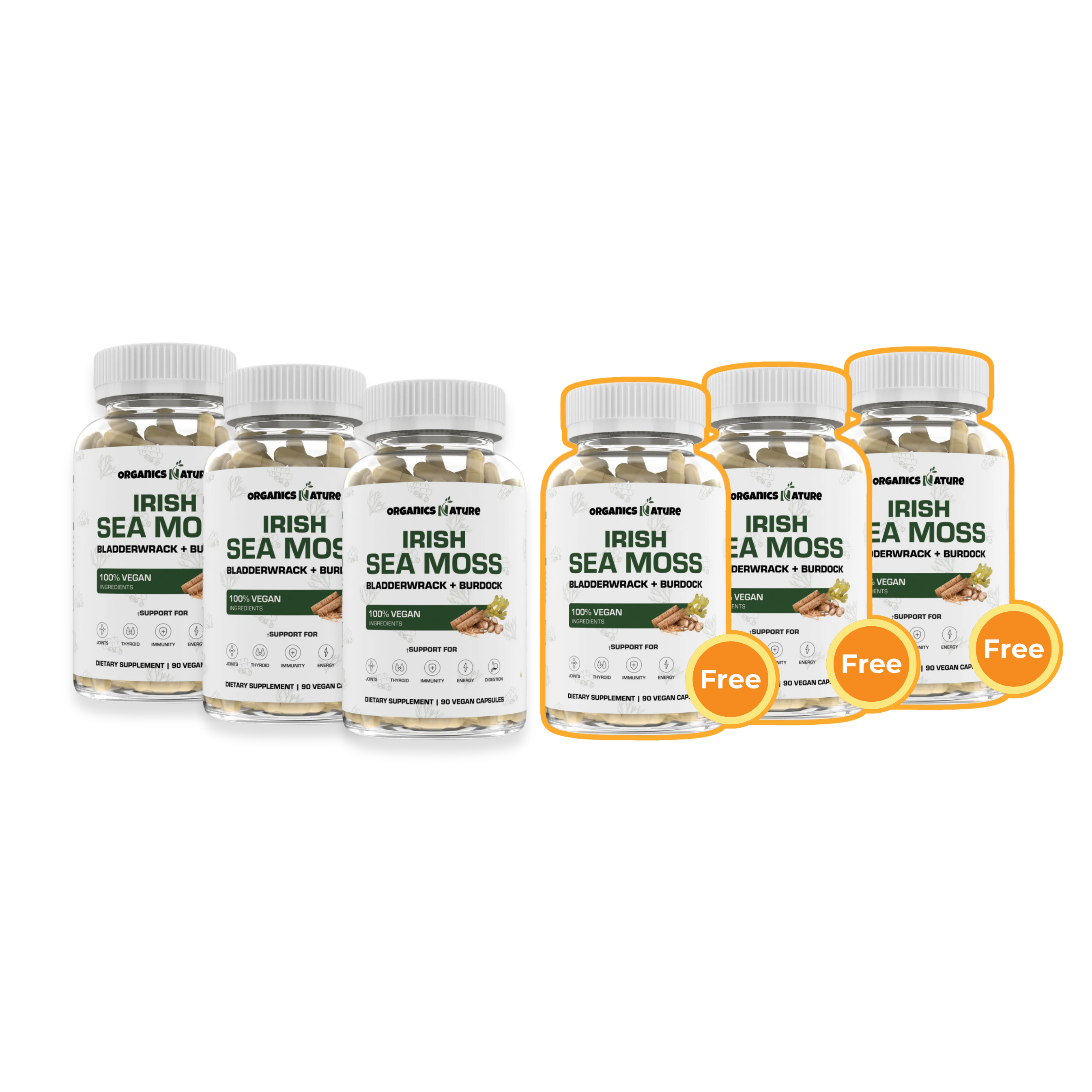 Irish Sea Moss With Bladder Wrack & Burdock Root BOGO